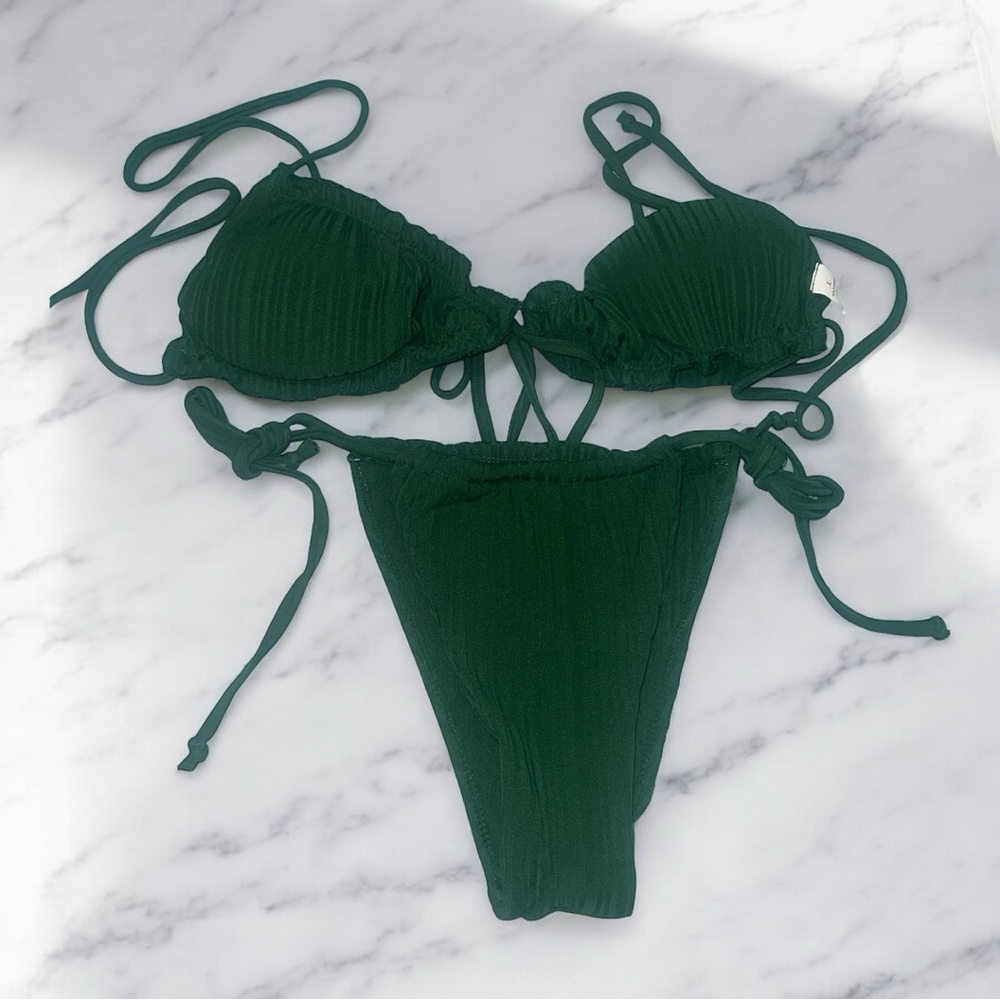 Hunter Green two piece bathing suit